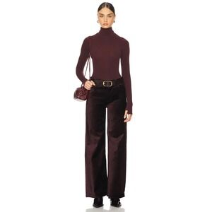 Citizens Of Humanity Pants Size 30 Loli Wide Leg Velvet Burgundy Mid Rise Boho